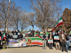 حضور مردم انقلابی روستای قباق تپه در راهپیمایی ۲۲ بهمن