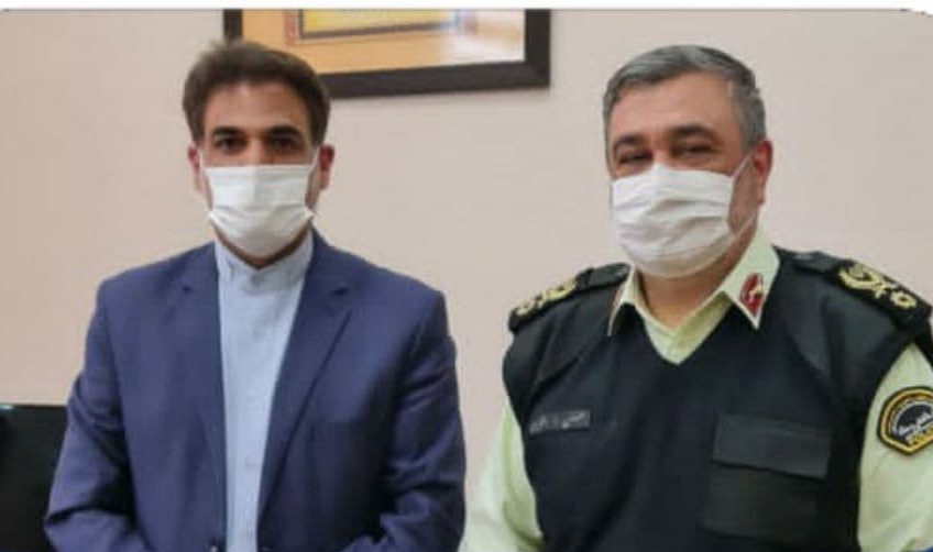 فتح الله توسلی نماینده بهار و کبودراهنگ با سرتیپ اشتری فرمانده نیروی انتظامی دیدار کردند
