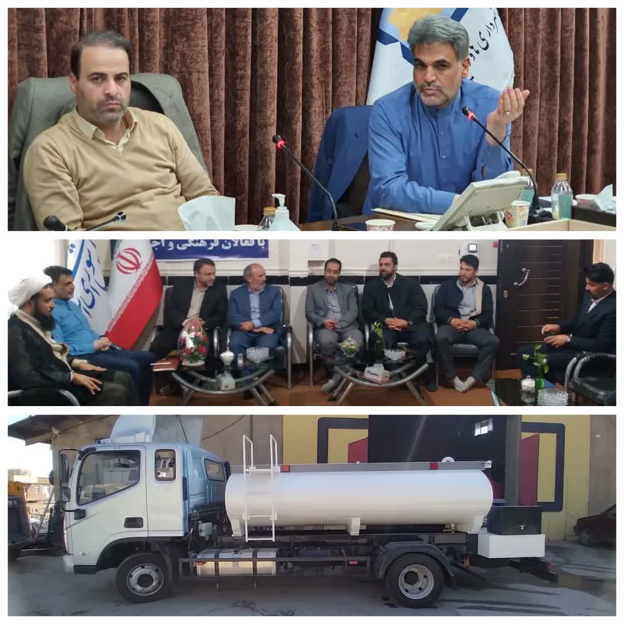 تجیهز یک دستگاه کامیونت تانکر حمل آب در شهرداری صالح آباد/ارتقای ناوگان حمل و نقل حوزه انتخابیه