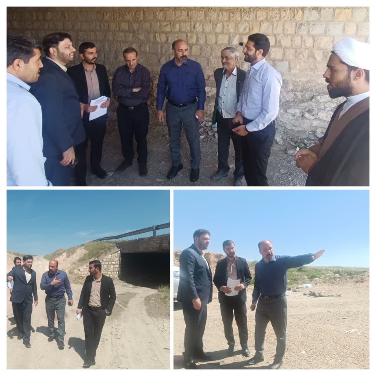 بازدید از پل ورودی روستای بهادربیگ جهت اصلاح و ایمن سازی/تأکید دکتر توسلی بر رفع نقاط حادثه خیز و تسهیل در عبور و مرور