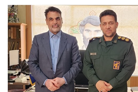 دیدار دکتر توسلی با فرمانده جدید سپاه ناحیه بهار و تقدیر از نقش آفرینی پاسداران در دفاع مقدس